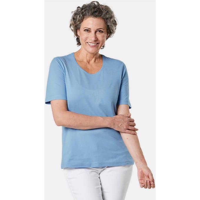 Basic shirt van puur katoen - lichtblauw - Gr. 23 van Goldner Fashion