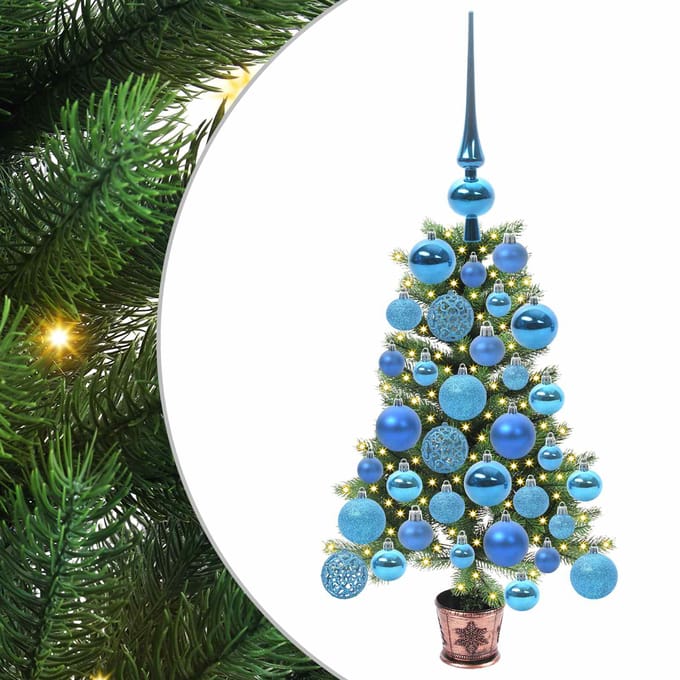 vidaXL - Kerstboom - met - 150 - LED - met - standaard - Groen - 65 - cm - PE