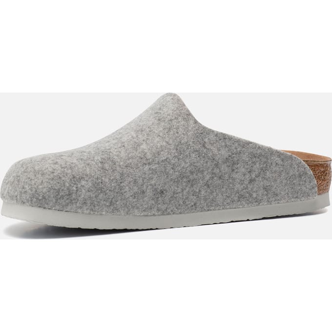 Birkenstock Amsterdam Light Gray narrow VEG Felt Wooly Home Unisex Pantoffels - Lichtgrijs - Maat 36