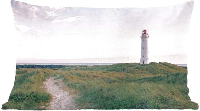 Sierkussens - Kussentjes Woonkamer - 60x40 cm - Vuurtoren - Duinlandschap - Zee