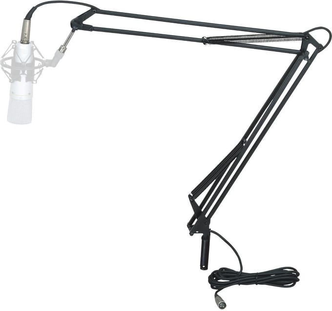 Broadcasting microfoonarm - incl. XLR-kabel en klem - Innox IVA 08 - Zwart