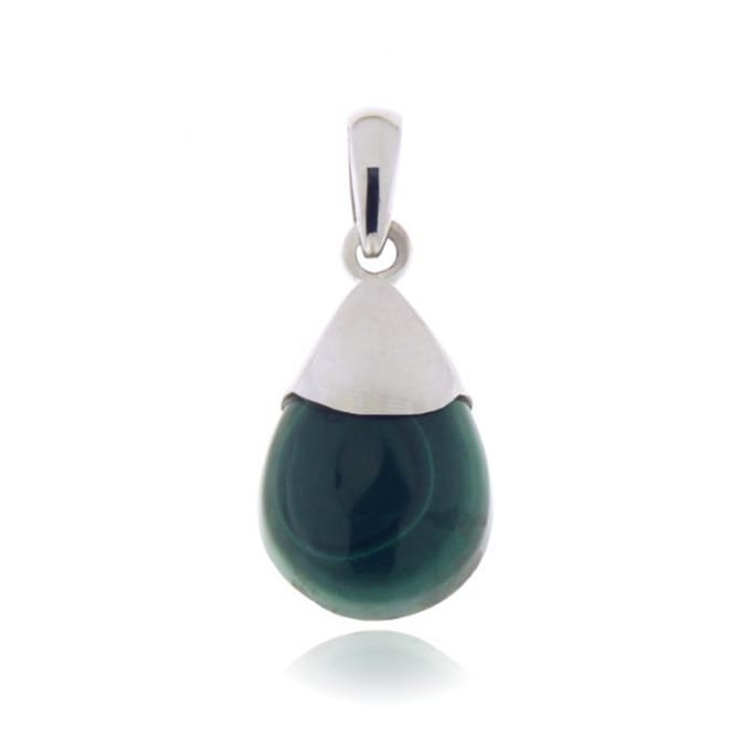 SilverGems Zilveren hanger met Malachiet edelsteen