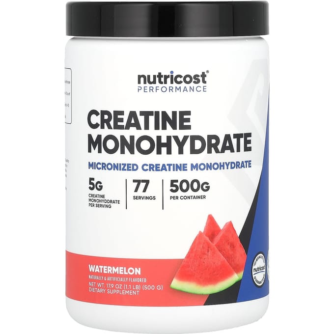 Atletische Prestaties, Creatine Monohydraat, Watermeloen, 500G (1.1 pond)