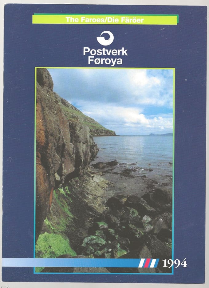 FOTOBOEK MET POSTZEGELS FARÖER 1994
