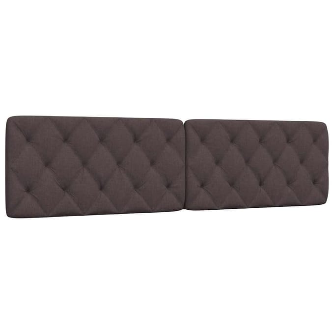 vidaXL - Hoofdbordkussen - 200 - cm - stof - donkerbruin