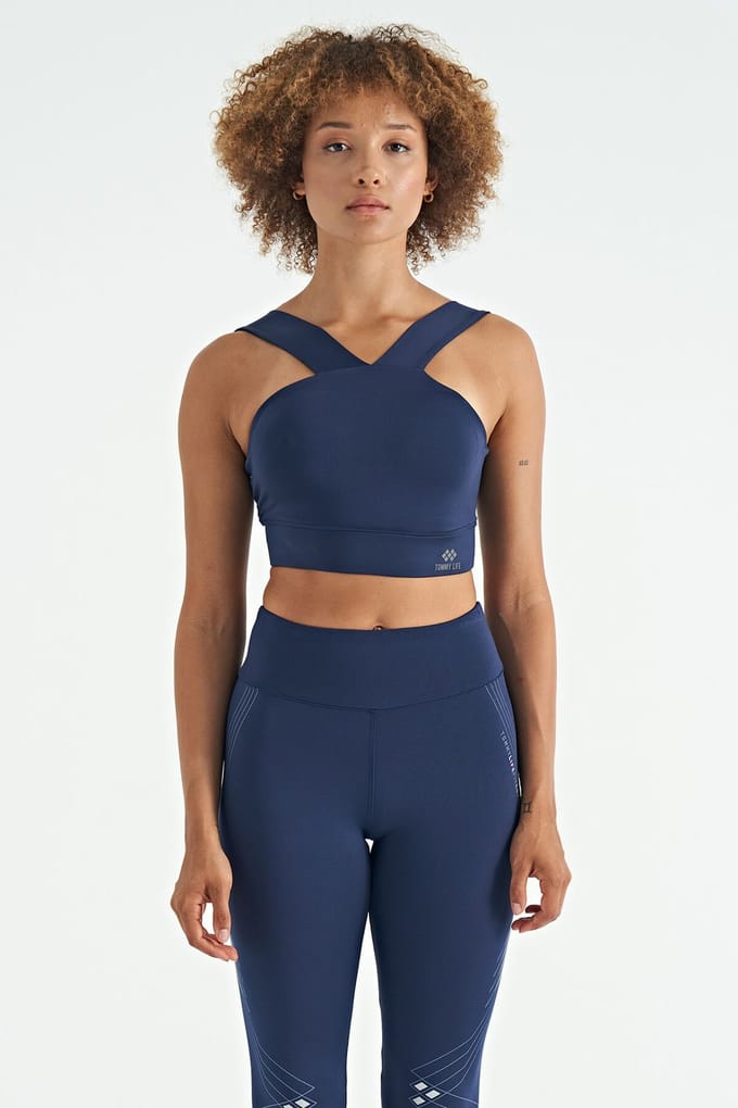 Dames Cropped Mouwloos V-hals Sporttop