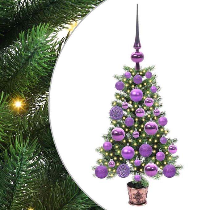 vidaXL - Kerstboom - met - 150 - LED - met - standaard - Groen - 65 - cm - PE