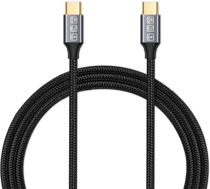 usb c naar usb c kabel 1M PD100W - Data Synchronisatie type C naar type C Kabel - 20Gps Data Transfer - Gevlochten USB C Kabel 4K 60Hz Zwart