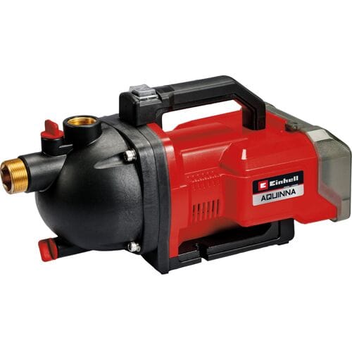 Einhell Accu Tuinpomp AQUINNA Li Solo - Power X-Change - 36V/Li-ion - 2.6 bar - 3000 l/u - 2-traps ECO-schakelaar - Watervul- en aftapschroef - Thermische beveiliging - Excl. accu en lader