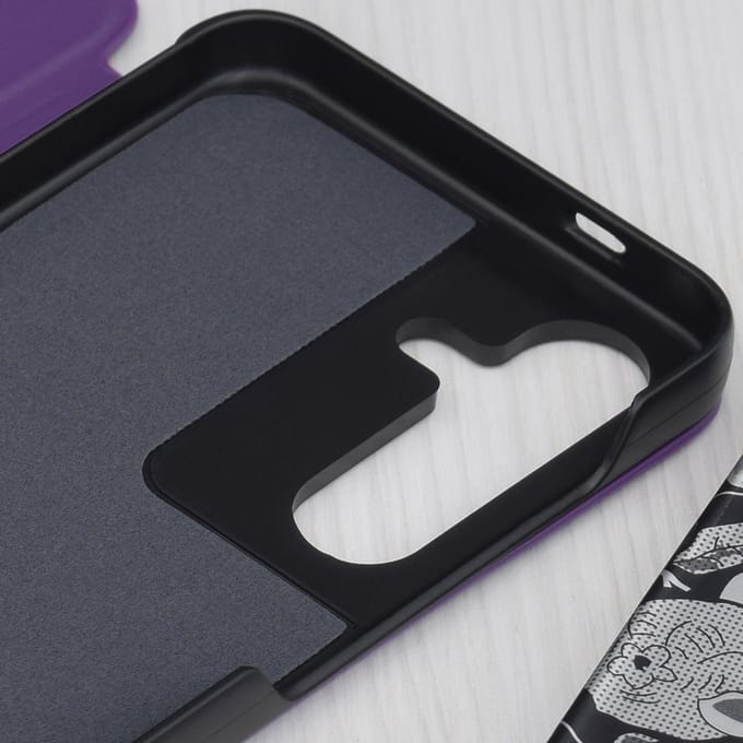Hoesje geschikt voor Samsung Galaxy S25 - Techsuit eFold Book Case - Paars