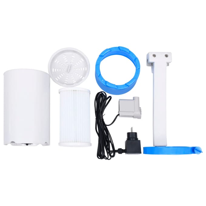 vidaXL - Zwembadskimmer - hangend - en - pomp - met - adapter - 16 - cm - kunststof