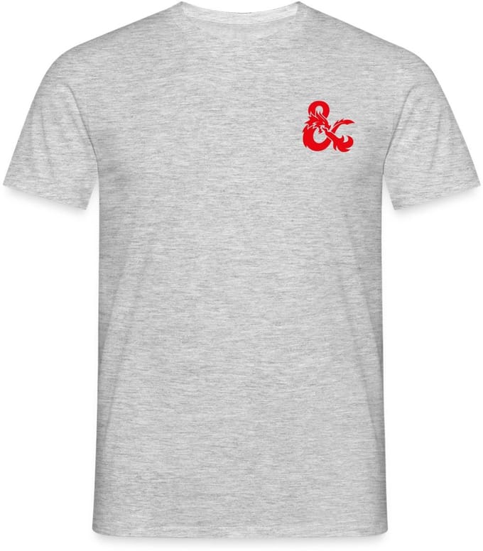 Dungeons And Dragons Logo In Rood T-Shirt Heren