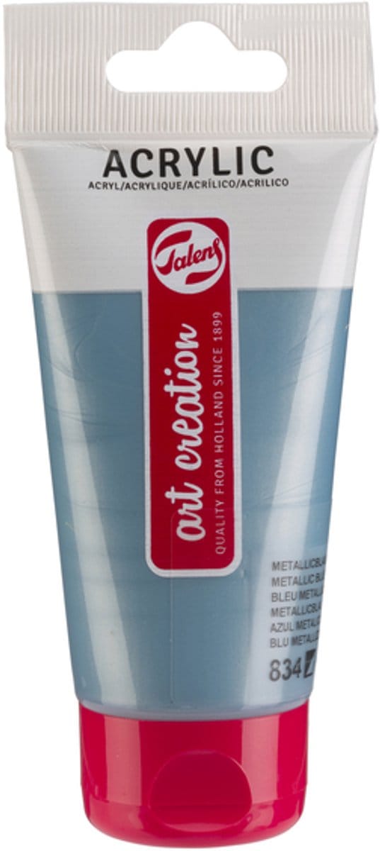 Acrylverf tac 834 metallicblauw tube 75ml | 3 stuks