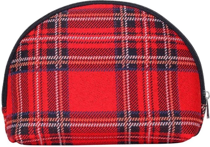 Signare Make-up tas groot Schotse Ruit - Royal Stewart Tartan