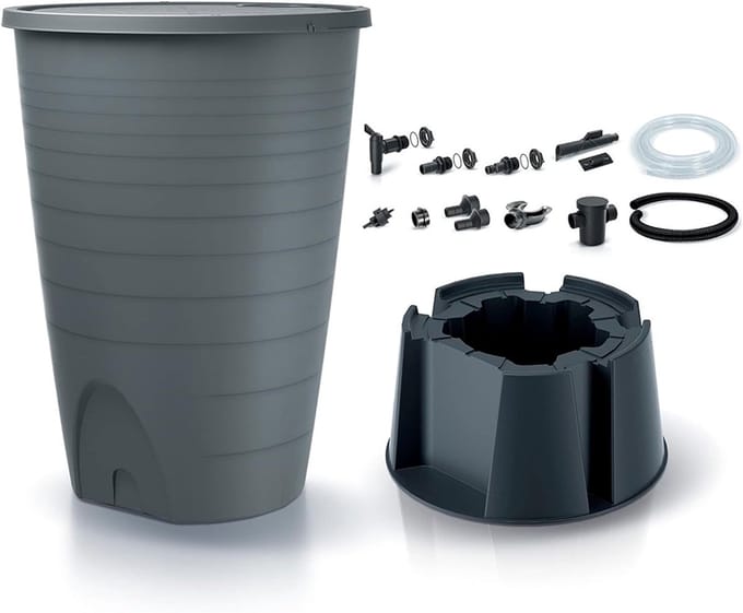 Regenton Set Inclusief Basis en Aansluitset - 260 Liter Wateropslag voor Tuin