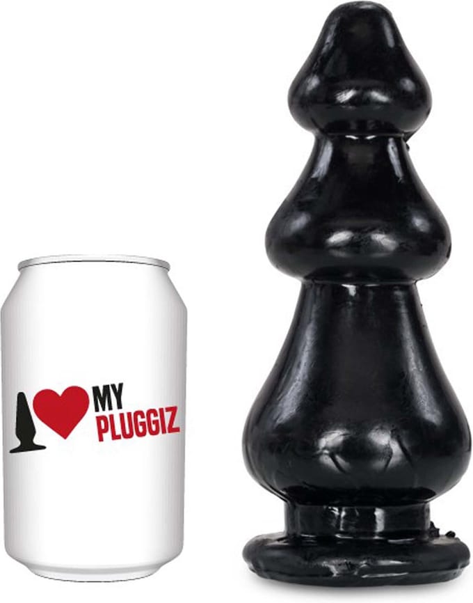 Gangbangster - Woody - Buttplug - 18 x 7,3 cm - PVC - Zwart