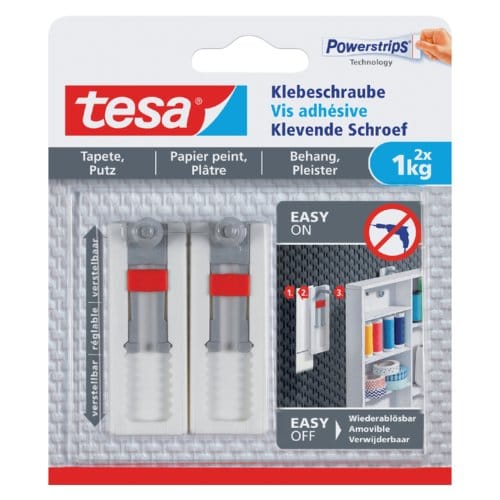 tesa spijker tegels & metaal badkamer keuken herbruikbaar zelfklevend – 2 stuks 3kg