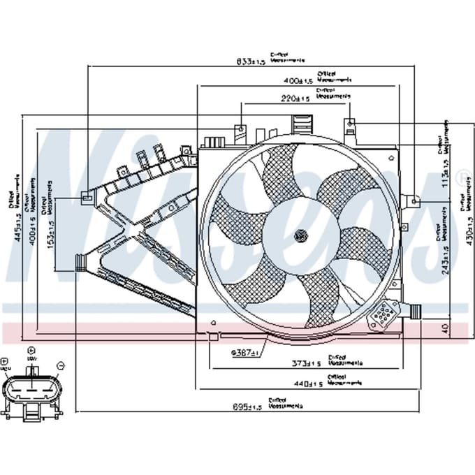 Koelventilatorwiel, motorkoeling NISSENS 85190