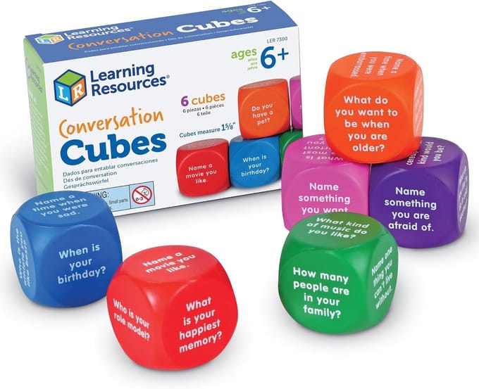 Gesprek Cube Set van 6 - Creatieve Prater voor het Stimuleren van Communicatie en Luistervaardigheden