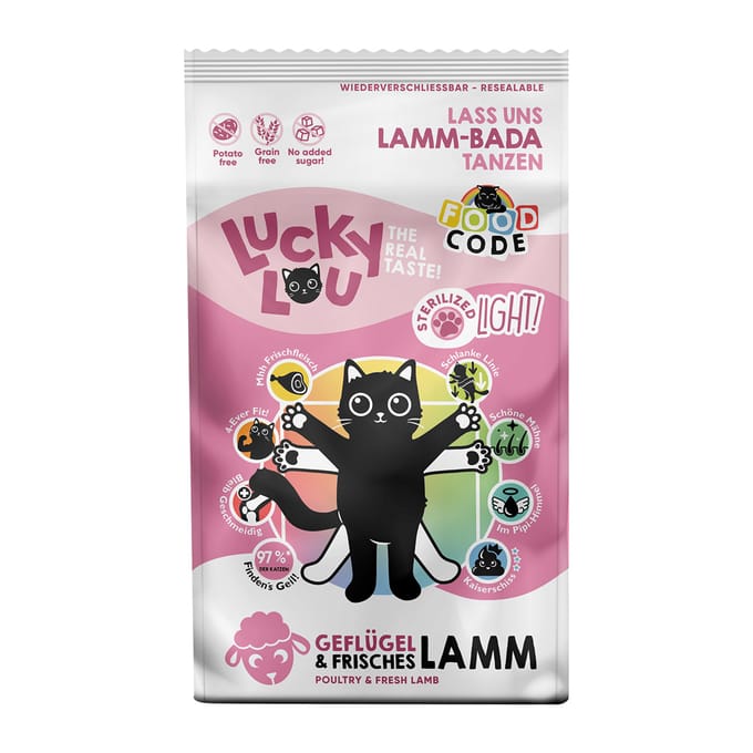 1.7kg Lucky Lou Light Gevogelte & Lam droogvoer voor katten