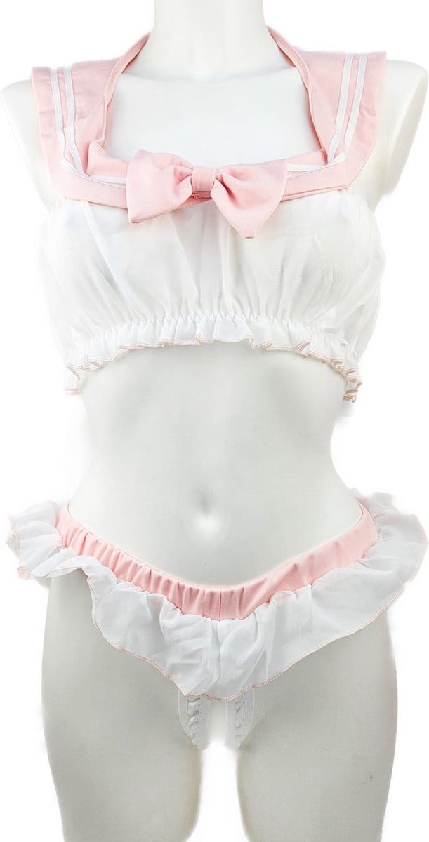 BamBella ® Sexy Cosplay Rollenspel kleding - Onesize - outfit dames Matrozen pak roze