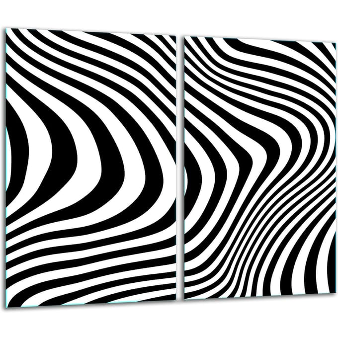TMK ArtDeko - Snijplank - Glas - 2x 30x52 cm - Kleurrijk Ontwerp