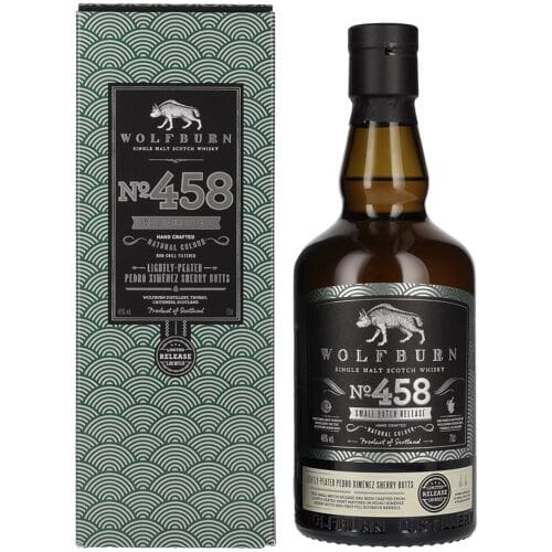 Wolfburn Whisky Wolfburn N°458 Single Malt Scotch Whisky Small Batch Release 46% Vol. 0,7l in geschenkverpakking