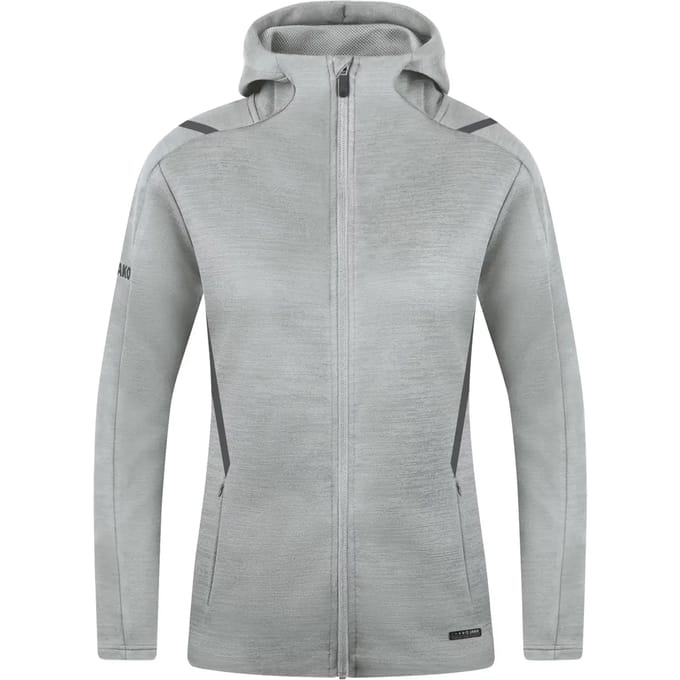 Jako Challenge Vrijetijdsvest Met Kap Dames - Lichtgrijs Gemeleerd / Antra Light | Maat: 44