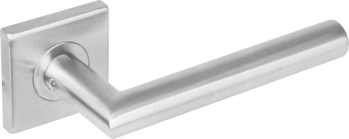 INTERSTEEL Deurkruk Rhenen op geveerde vierkant rozet RVS