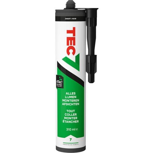 Tec7 montage- en afdichtingskit Zwart 310ml