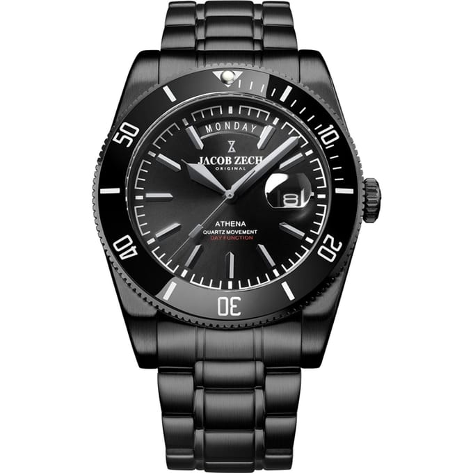 Jacob Zech - Heren Horloge Athena - Zwart