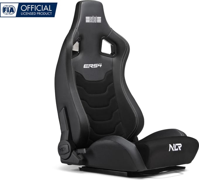 Next Level Racing - ERS4 Elite Racing Stoel - Verstelbare Rugleuning - PU Leer & Suede - Zwart
