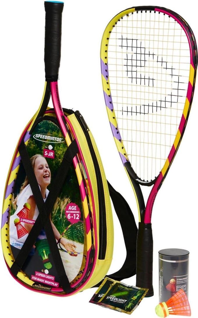 Crossminton Kinderset - Speedbadminton Set voor Kinderen (6-12 jaar) met Tas