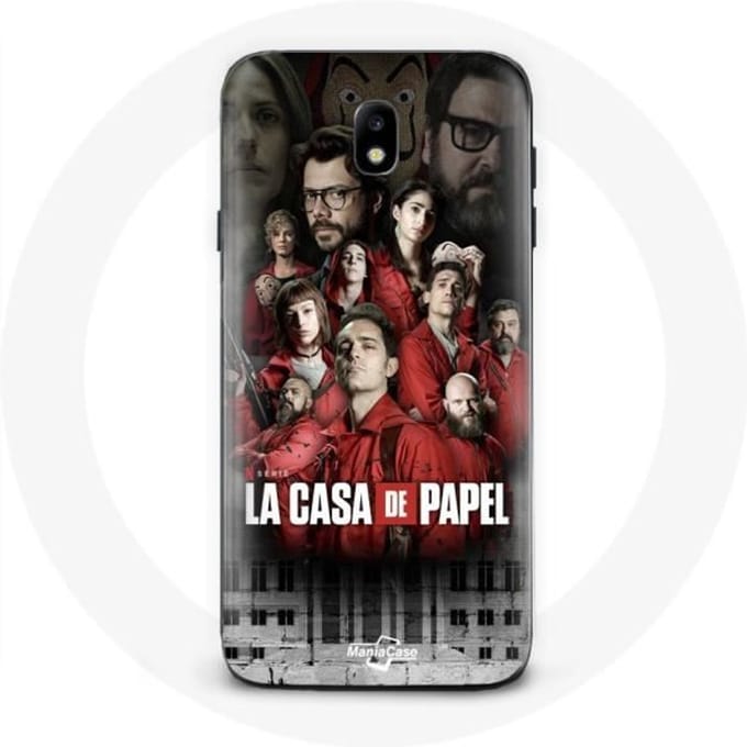 Samsung Galaxy J3 2017 hoesje La casa de papel geeft karakters weer