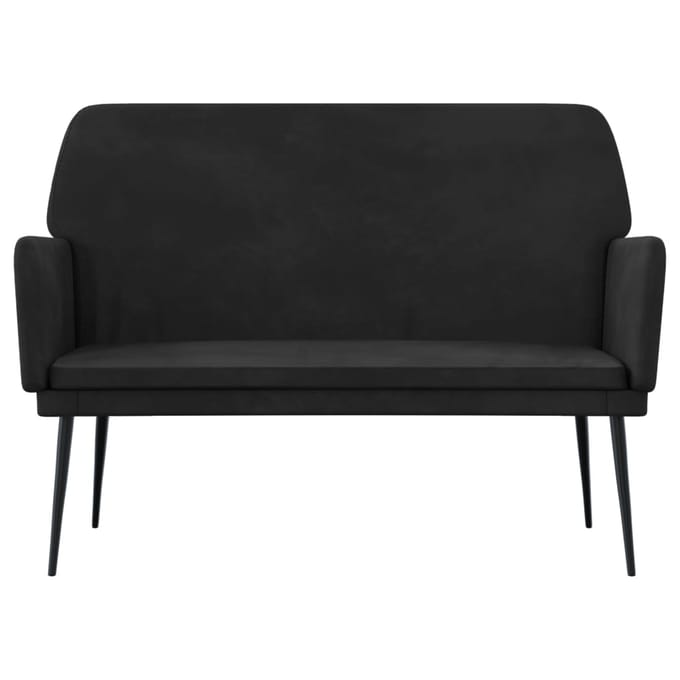 vidaXL - Bankje - 108x79x79 - cm - fluweel - zwart
