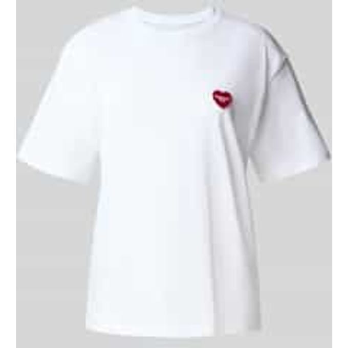 T-shirt met labelbadge, model 'Heart II Hartt'