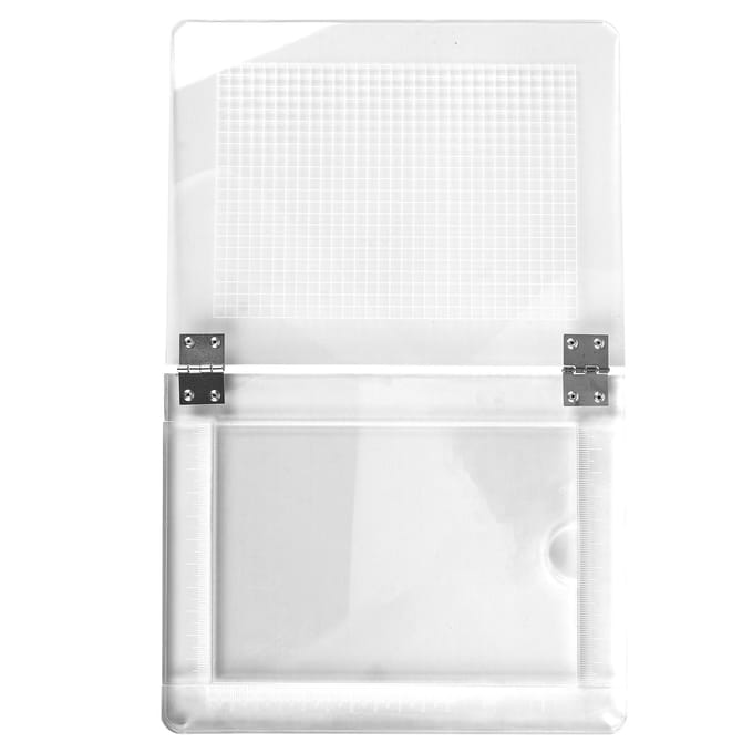 Outil de Positionnement de Plateforme de Tamponnage DIY Carte Faite Main Gabarit de Tamponnage Transparent white