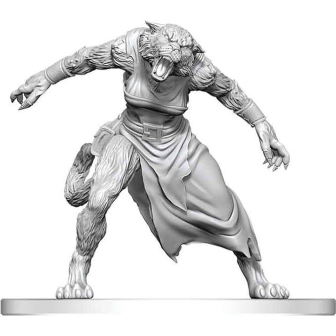Pathfinder Battles Deep Cuts Unpainted Miniature Weretiger 13 cm