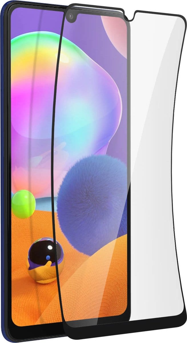 Force Case, Screenprotector geschikt voor Samsung Galaxy A31 - Organic Glass 2.5D, Transparant
