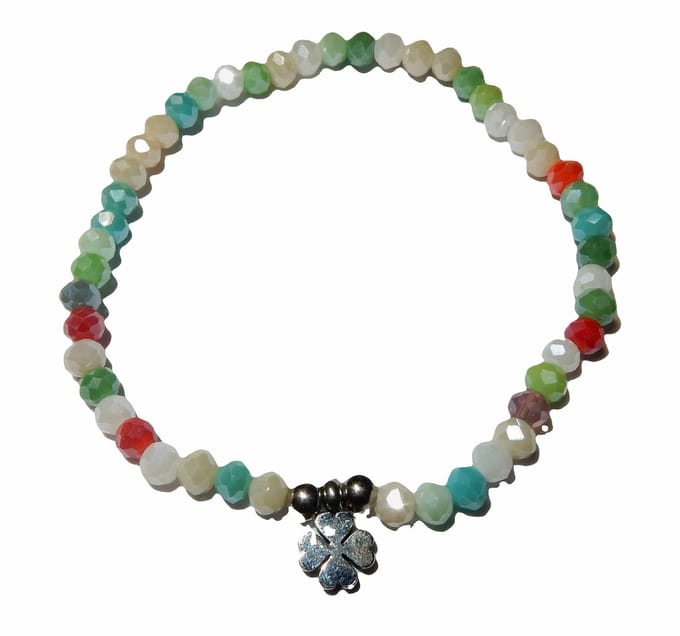 Facet geslepen Natuursteen Elastische Armband