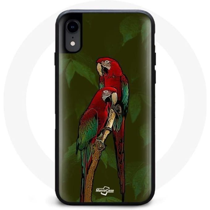 Iphone XR Pionus Parrot Hoesje Rood rood
