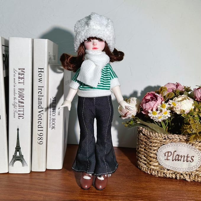 1/6 BJD Pop Mode 30cm Volledige Set Pop Kinderen Meisjes Pop Speelgoed Cadeau Pop Jurk gray