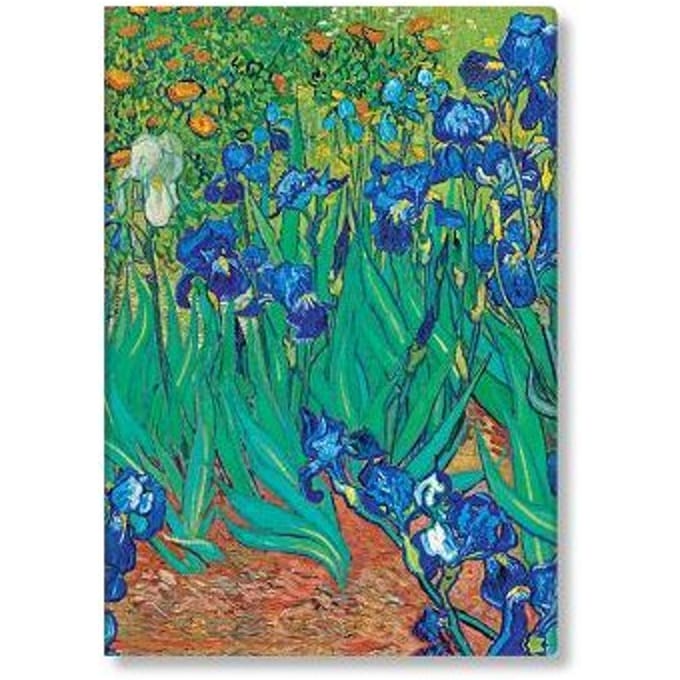 Paperblanks adresboek, van gogh’s irises, hardcover, formaat midi 13 x 18 cm