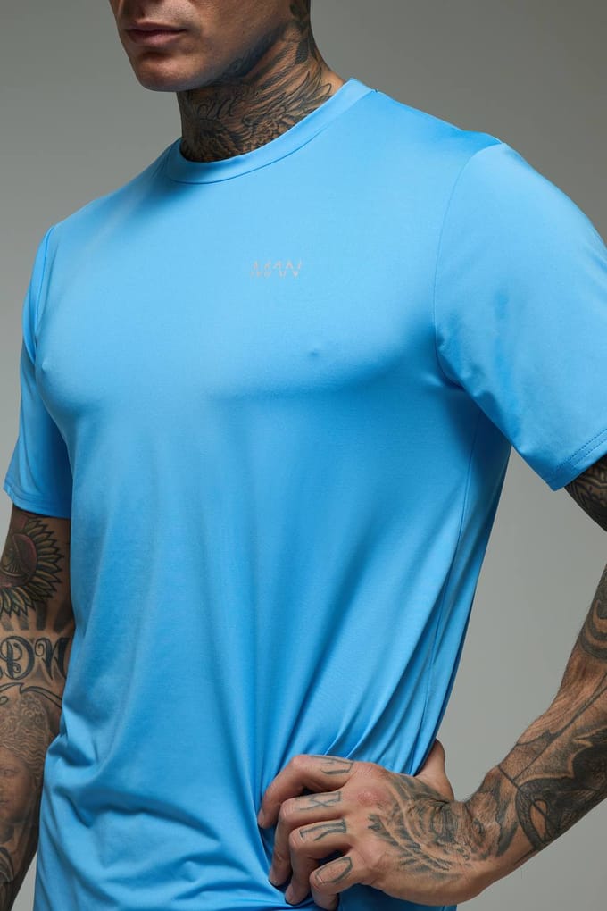 Tall Men's Active Regular Fit Performance T-shirt | Blue | Size Medium
