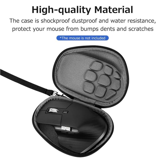 Schokbestendige opbergtas Draagbare muis Opbergtas Beschermhoes Compatibel met Logitech MX zwart