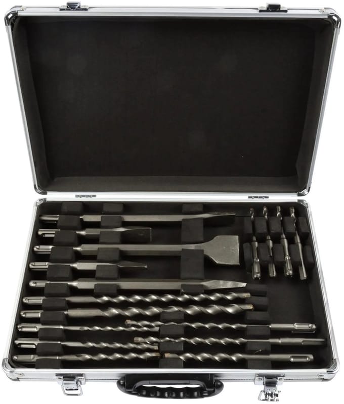 GEKO Boor- en beitelset - SDS PLUS - 17-delig - Inclusief opbergkoffer