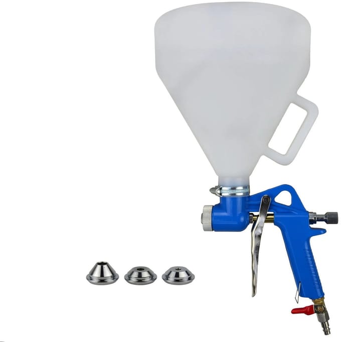 GEKO Air hopper spuitpistool - verstelbare nozzles - 4500 ml kunststof beker