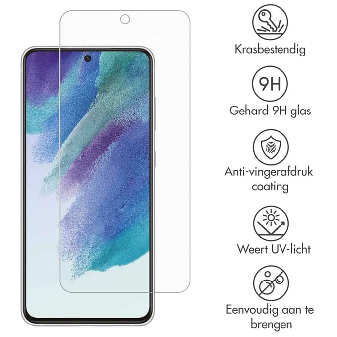 Accezz Screen Protector - Geschikt voor Samsung Galaxy S21 FE - Gehard Glas Screenprotector