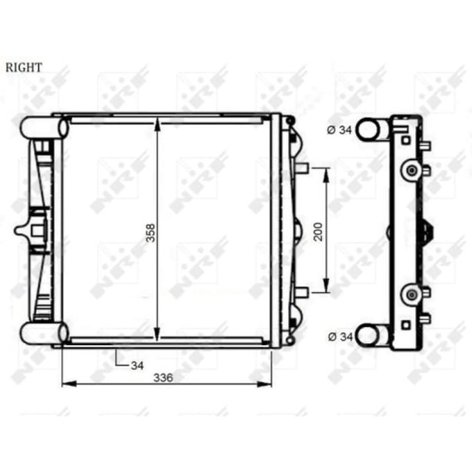 Radiator, motorkoeling NRF 59131