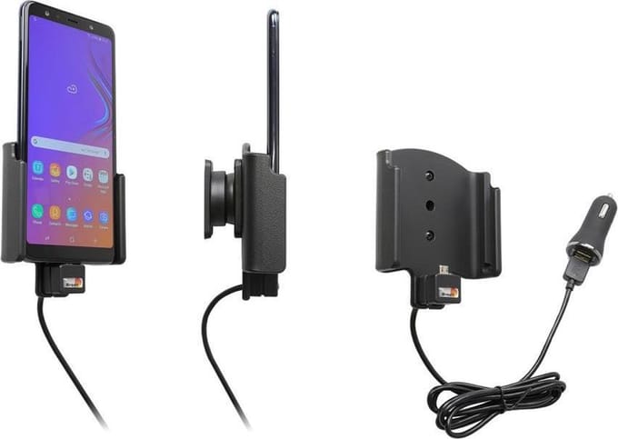 Brodit houder geschikt voor Samsung Galaxy A7 (2018) Actieve houder met 12V USB plug